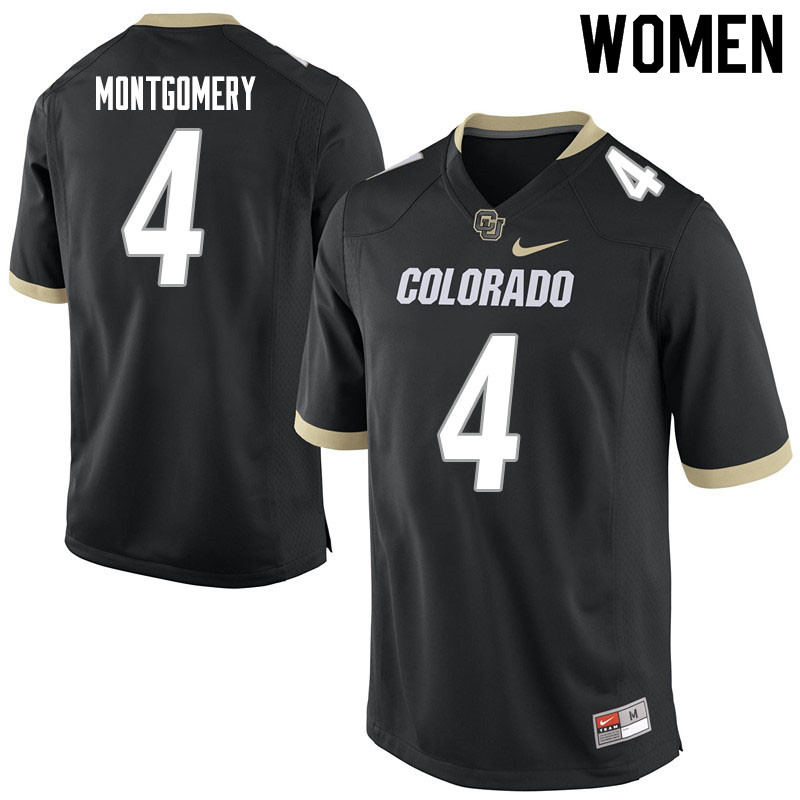 Women #4 Jamar Montgomery Colorado Buffaloes College Football Jerseys Sale-Black - Click Image to Close